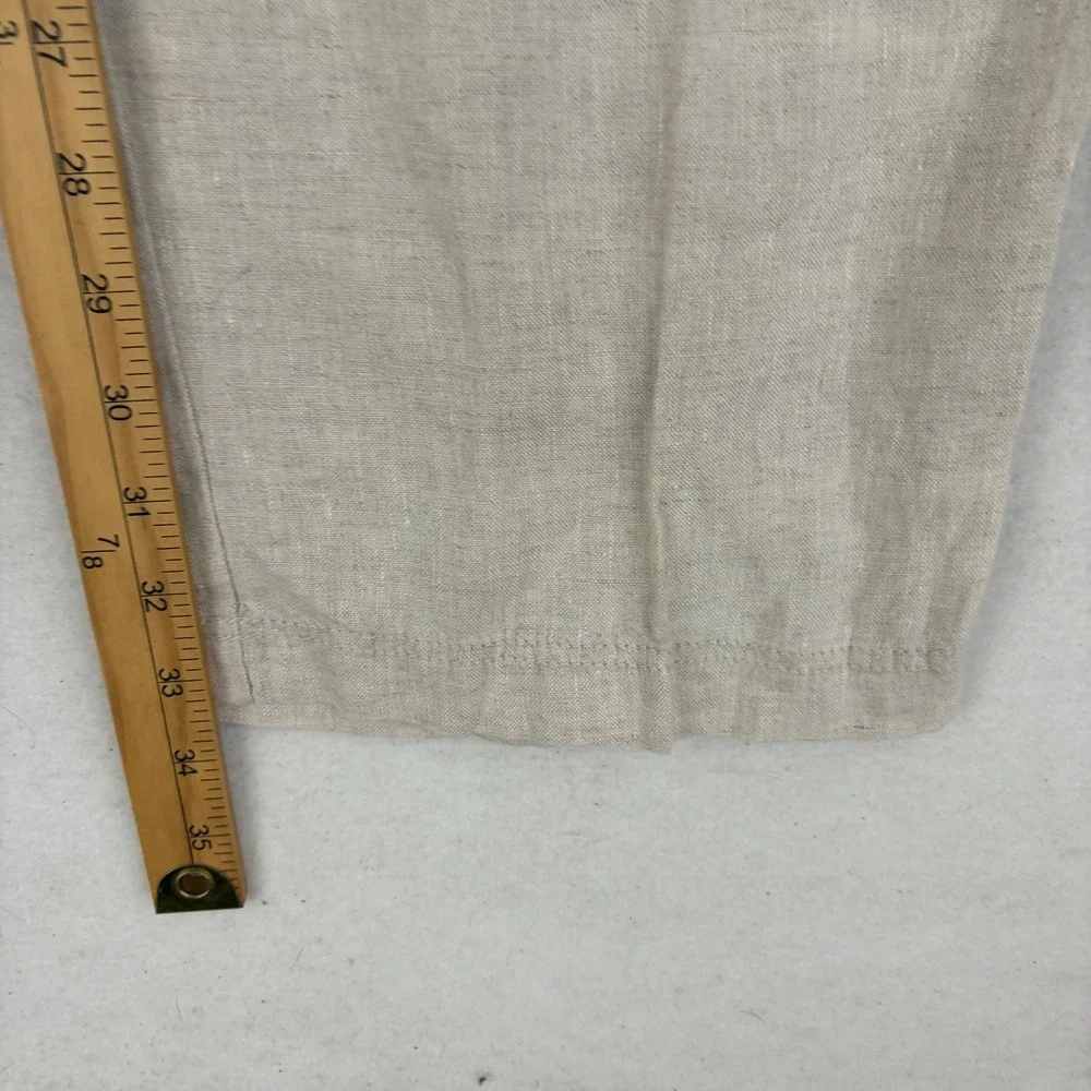 Tommy Bahama Cargo Pants Mens Medium Beige 100% Linen Drawstring Relaxed